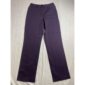 Relativity Purple Womens Size 8 Straight Leg Stretch Preppy Formal Dress Pants